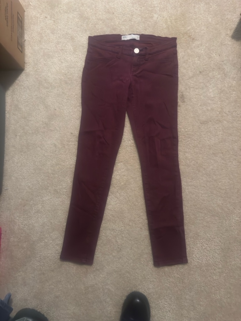 RSQ Women's Burgundy Skinny Jeans